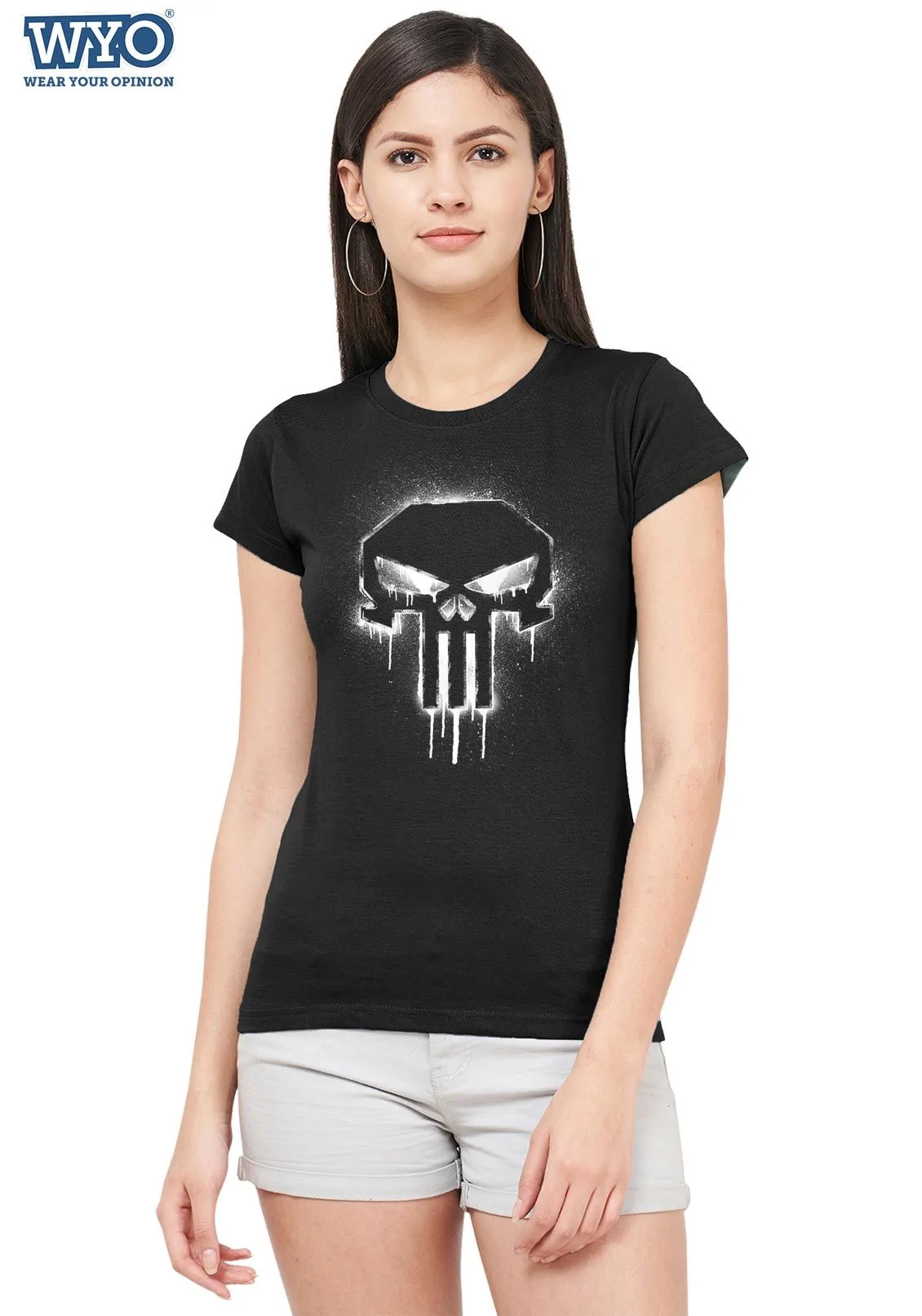 Spray Gun Punisher Women Tshirt