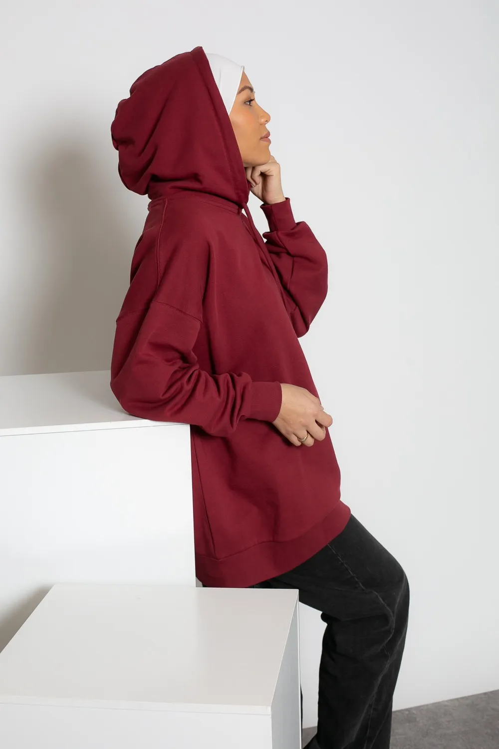 Sudaderas burdeos oversize