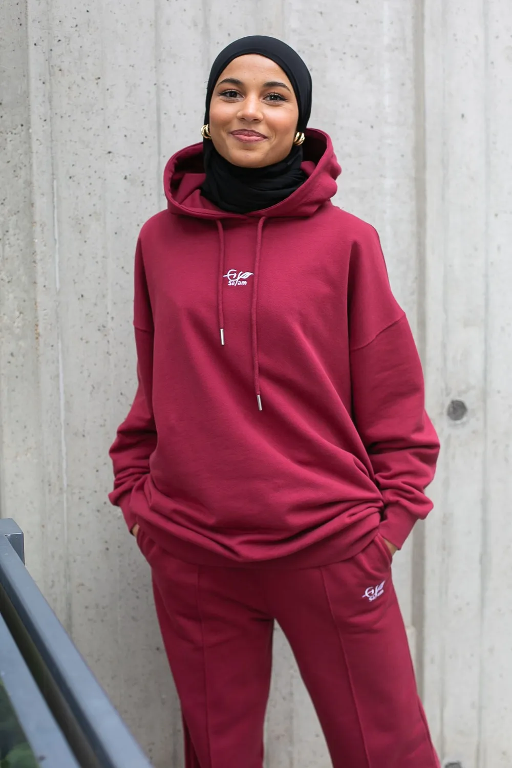 Sudaderas burdeos oversize