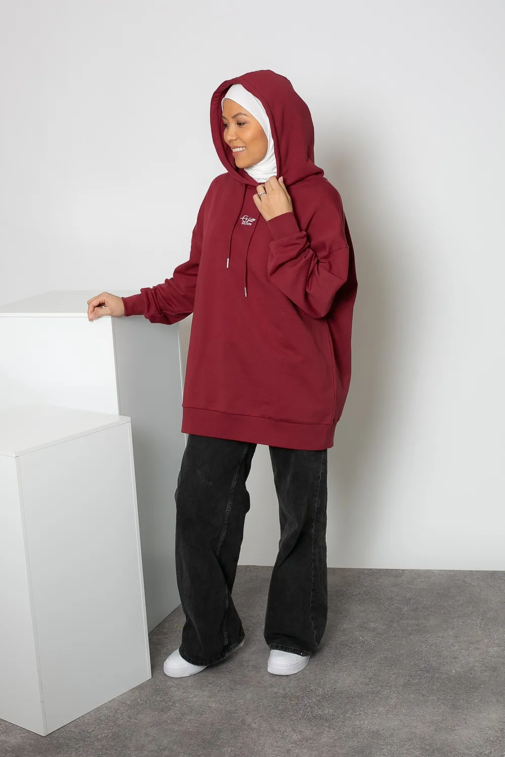 Sudaderas burdeos oversize