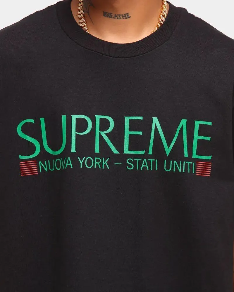 Supreme  |Unisex Street Style Cotton Short Sleeves Logo Skater Style