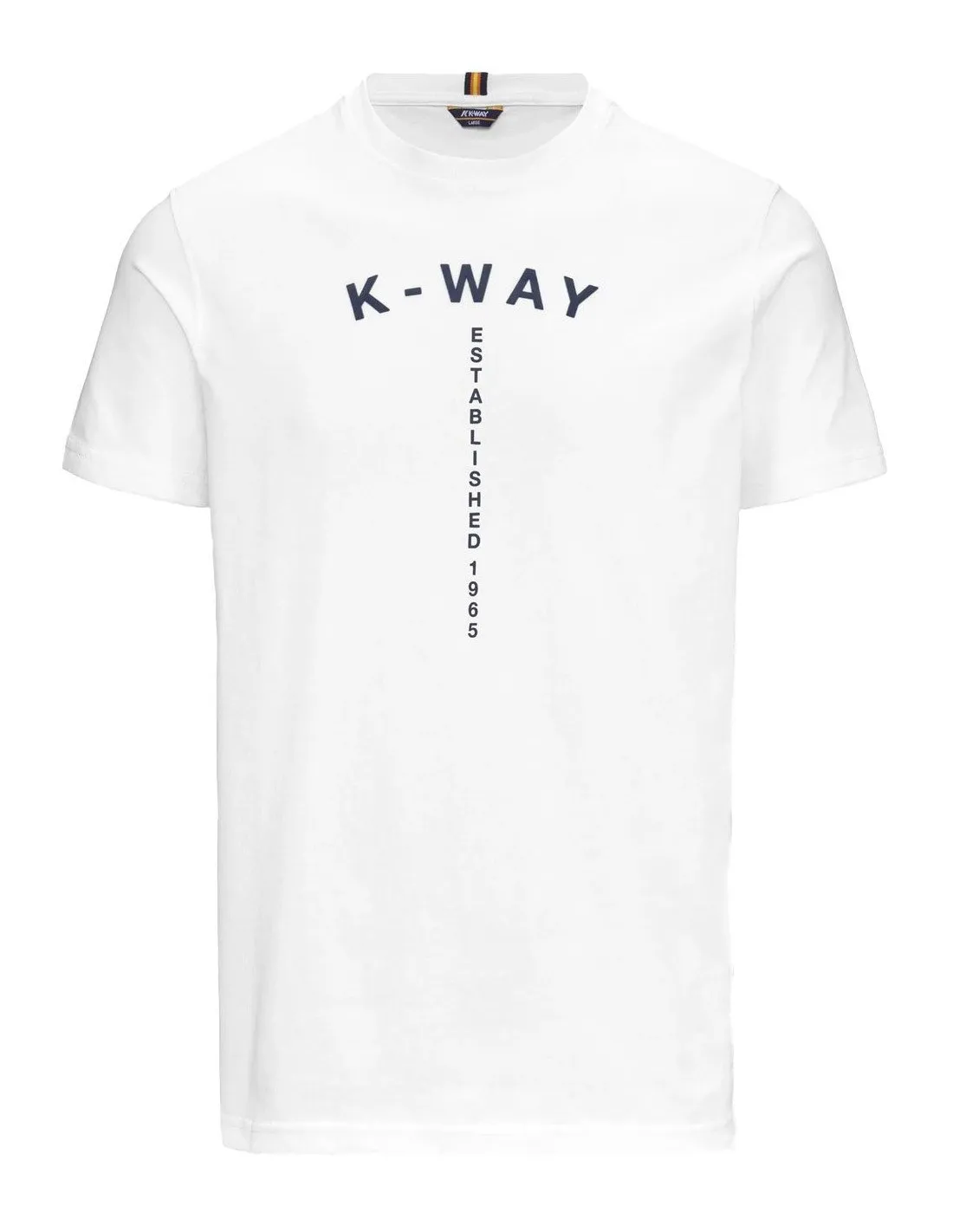 T-shirt K-way uomo K41318W Odom typo est bianca