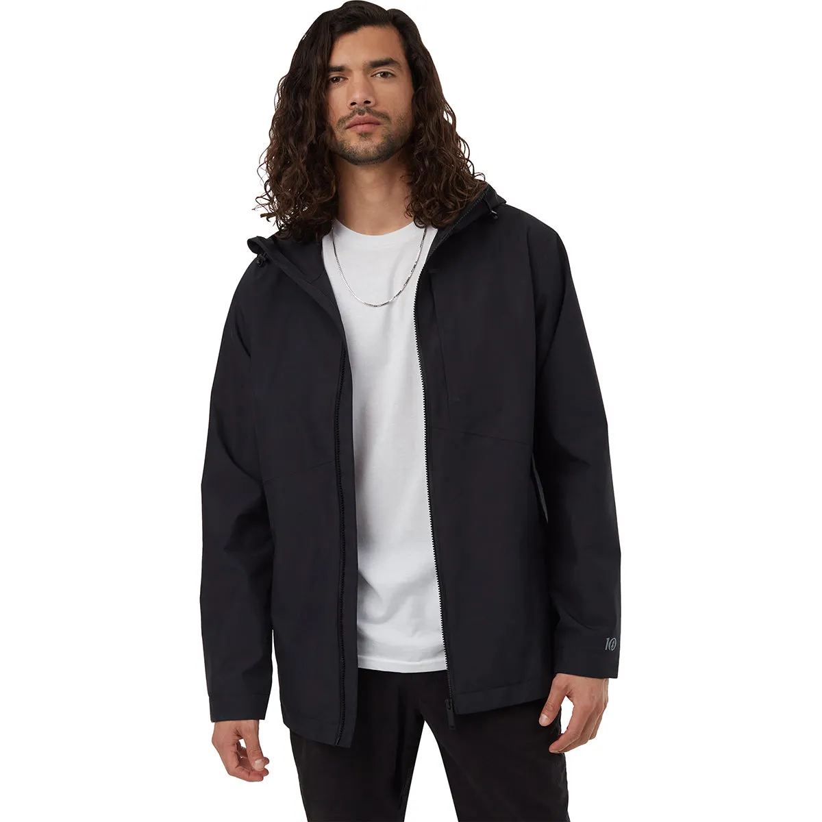 Tentree Men's Ten Meteorite Black Nimbus Rain Jacket