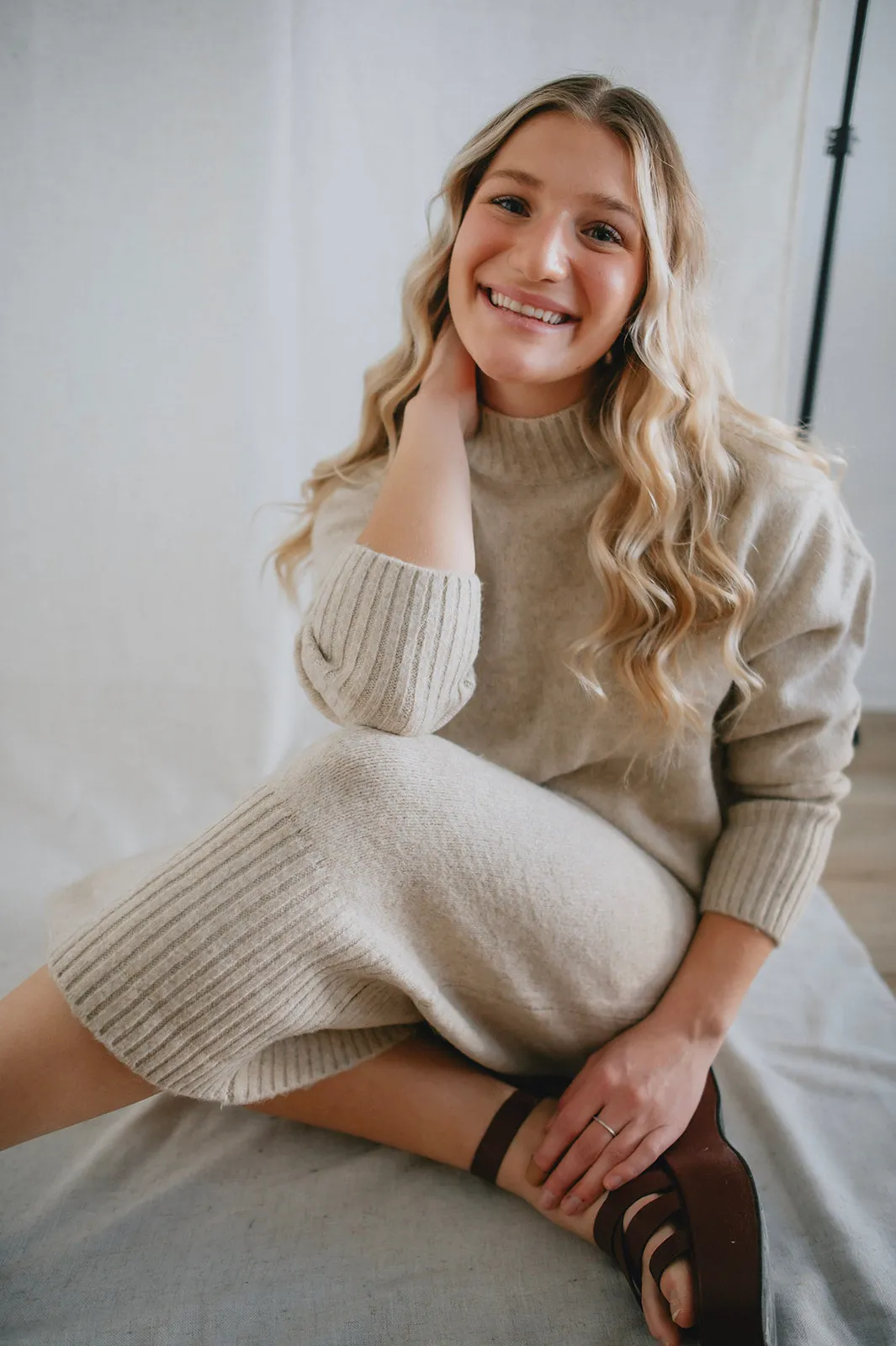 The Allegra Knit Sweater Dress - PLUS