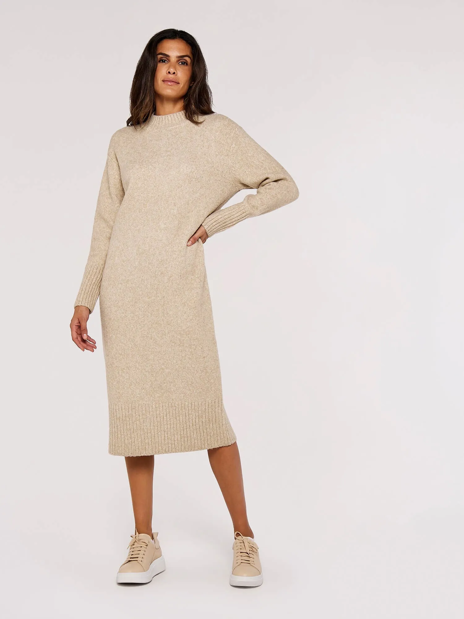 The Allegra Knit Sweater Dress - PLUS