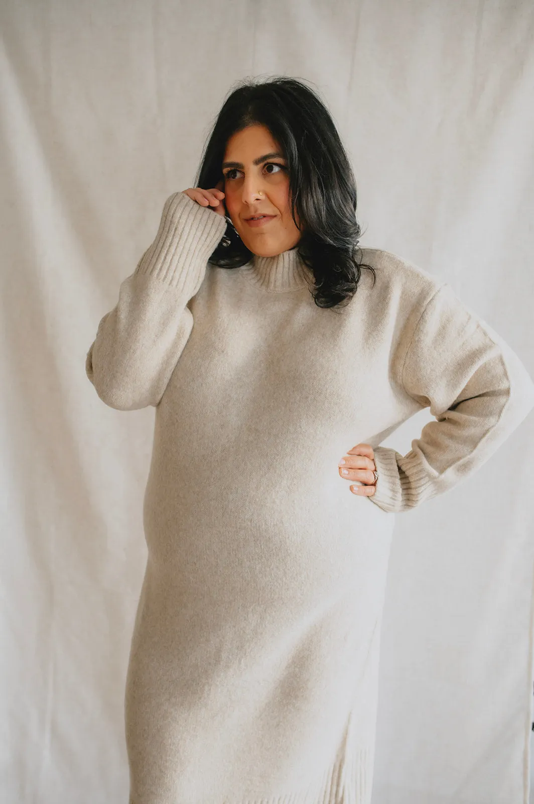 The Allegra Knit Sweater Dress - PLUS