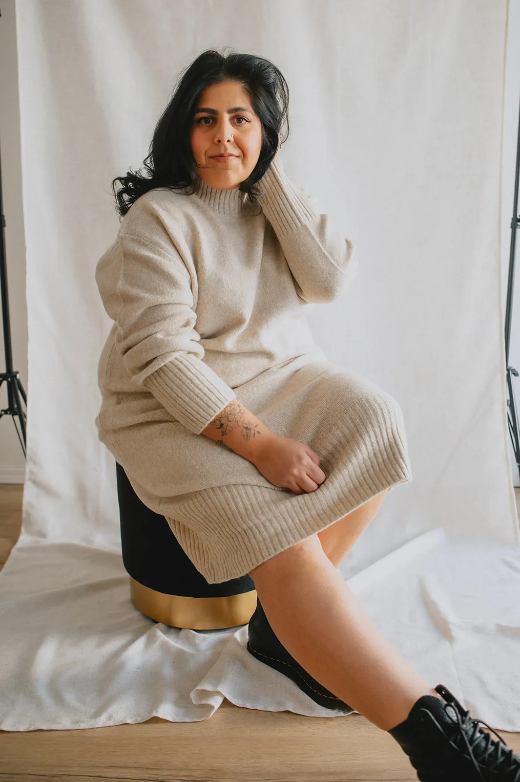 The Allegra Knit Sweater Dress - PLUS