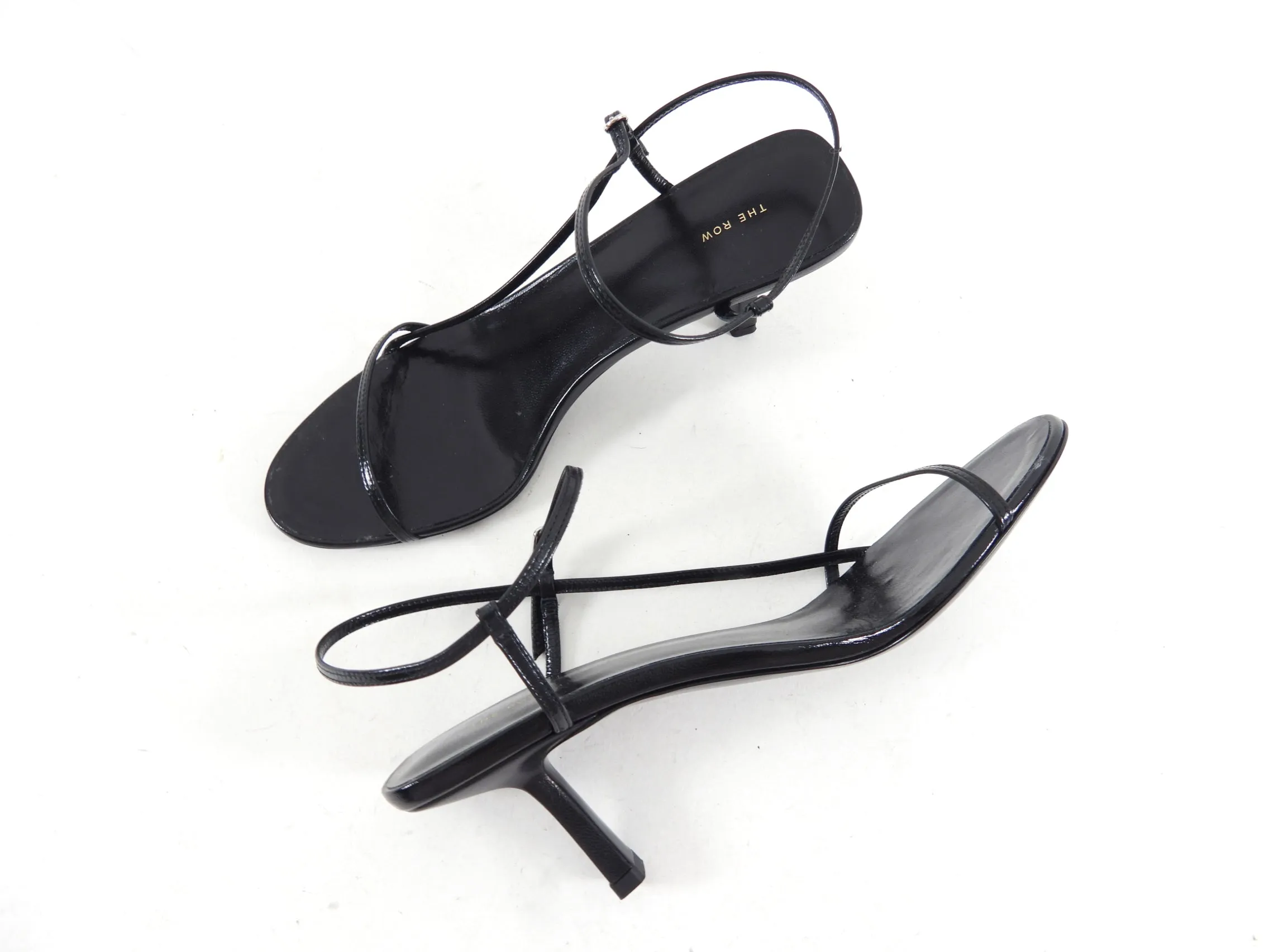 The Row Black Bare Heeled Sandals - 36.5 / 37