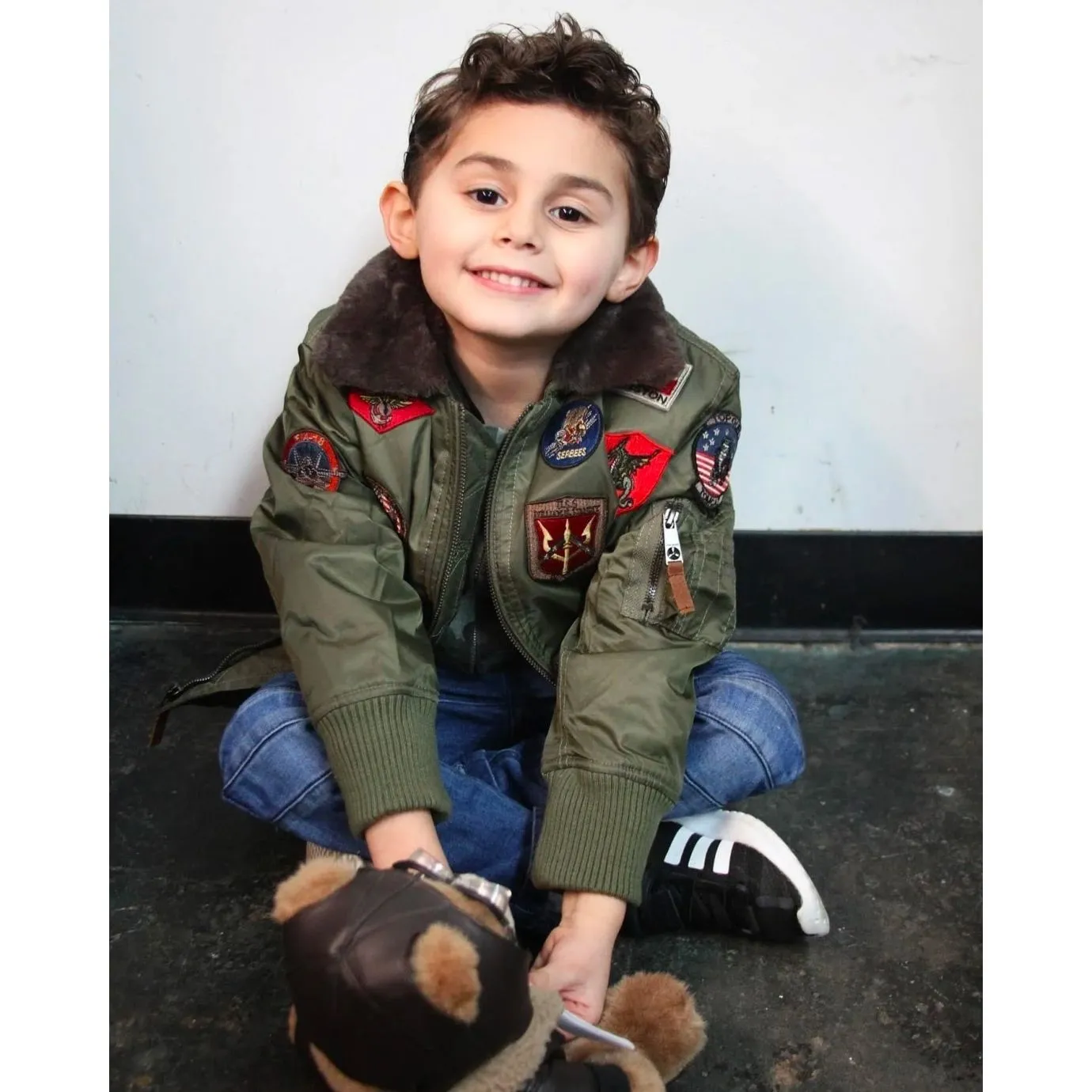 Top Gun B-15 Kids Jacket with Patches