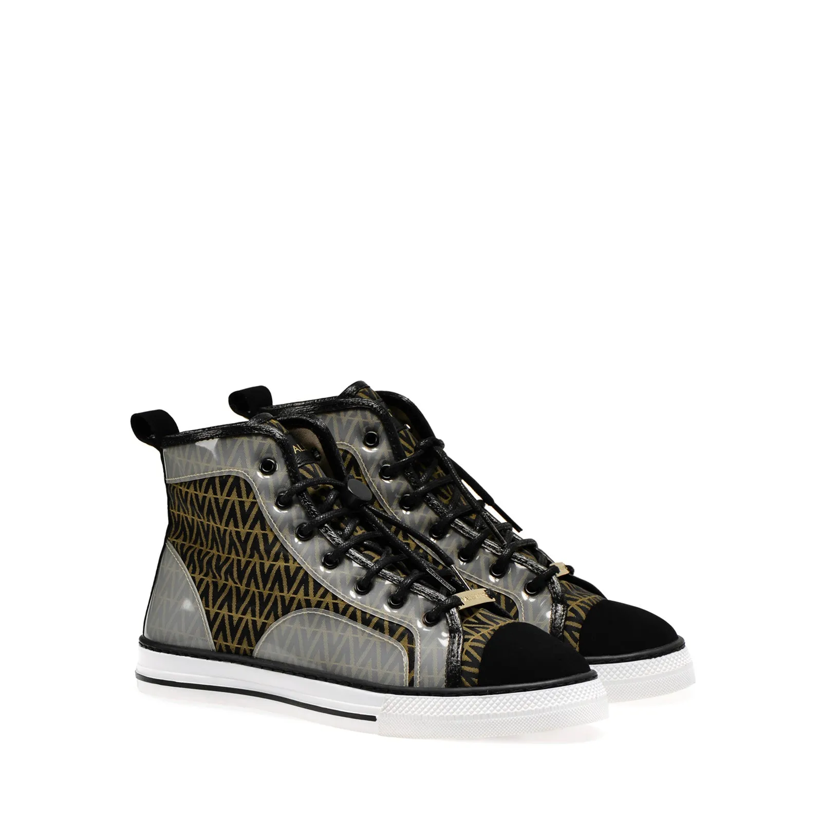 VALENTINO High Top Sneaker in multicolor monogram fabric