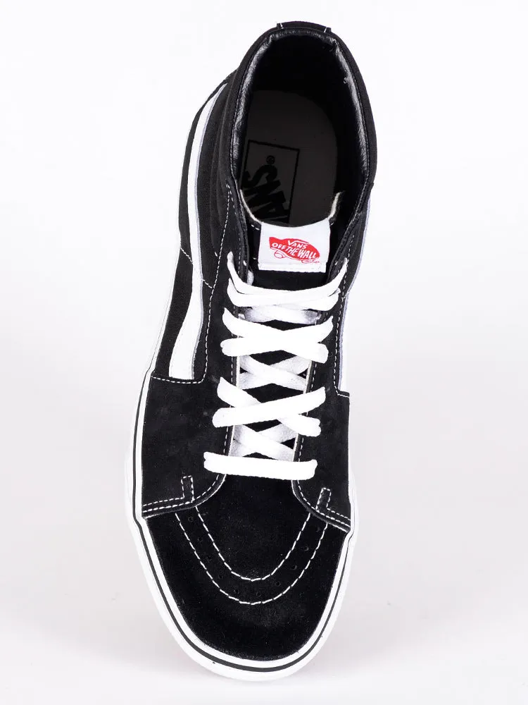 VANS MENS VANS SK8 HI BLACK/WHITE SNEAKER