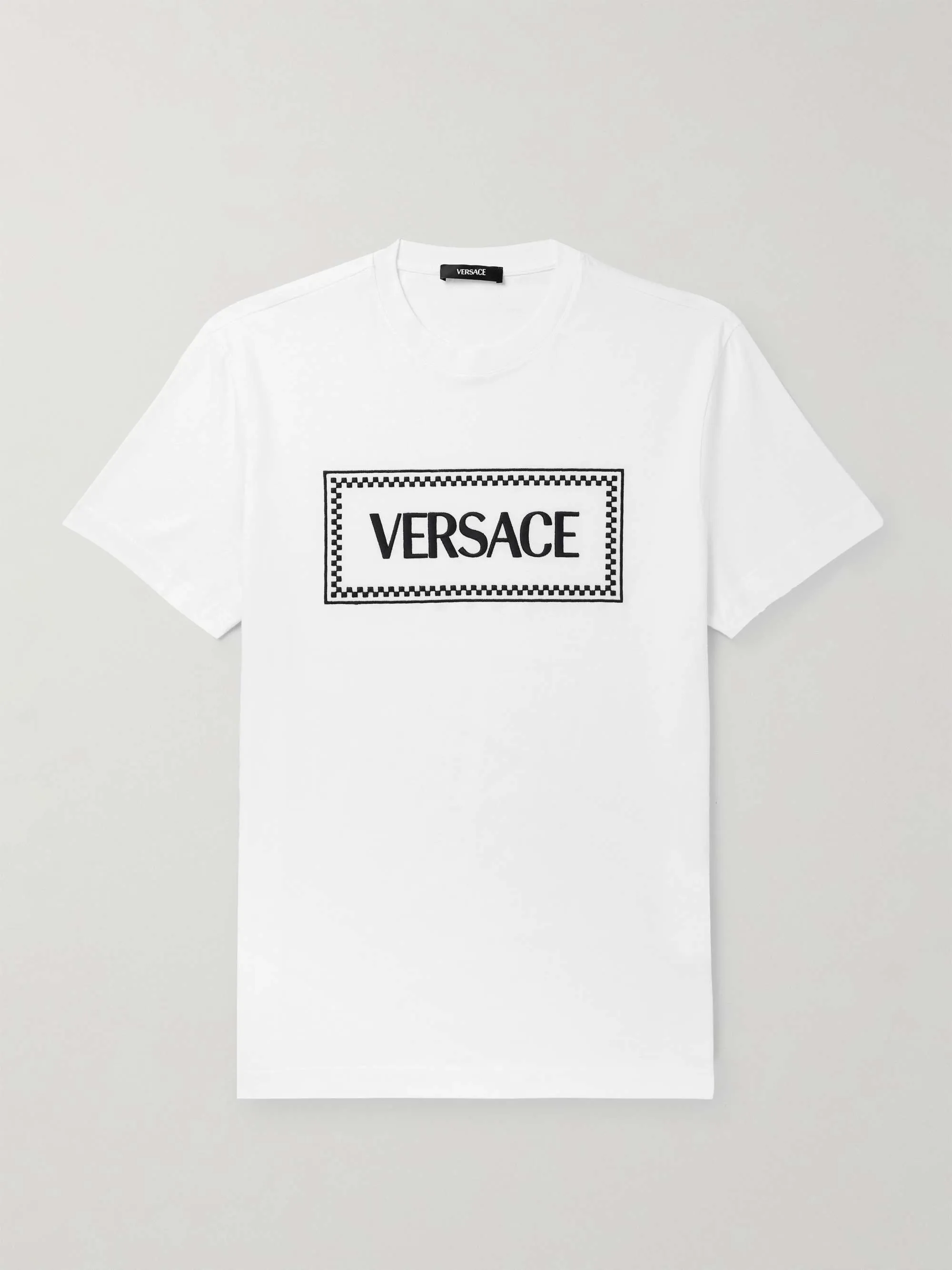 VERSACE  |Cotton Short Sleeves Logo Luxury T-Shirts