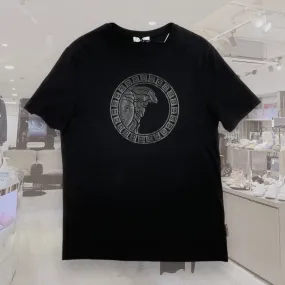 VERSACE  |Street Style Logo Luxury T-Shirts