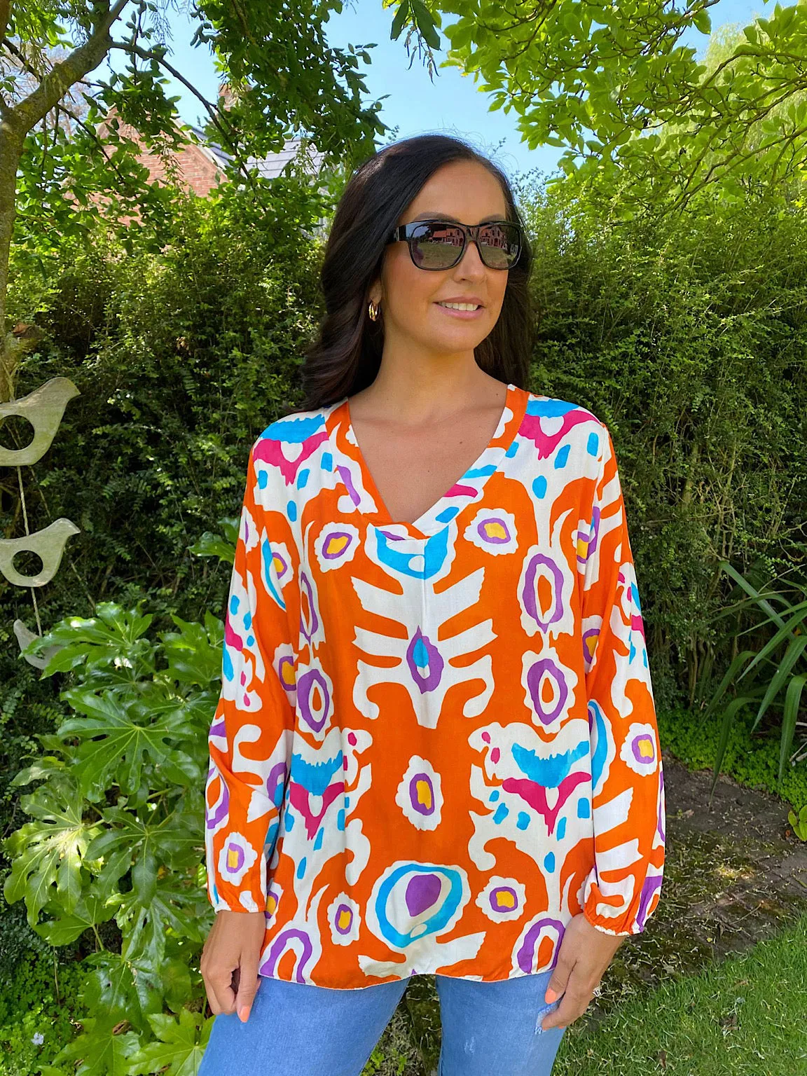 Vibrant Multi Pattern Top Vanessa