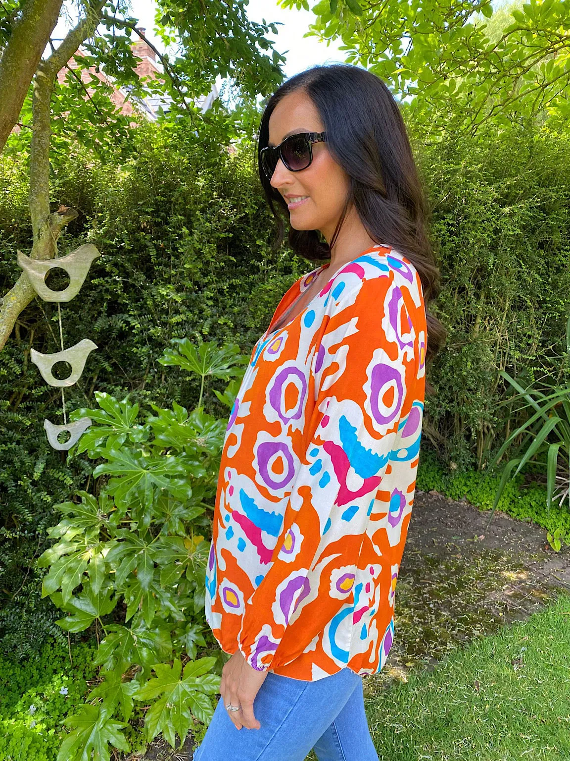 Vibrant Multi Pattern Top Vanessa