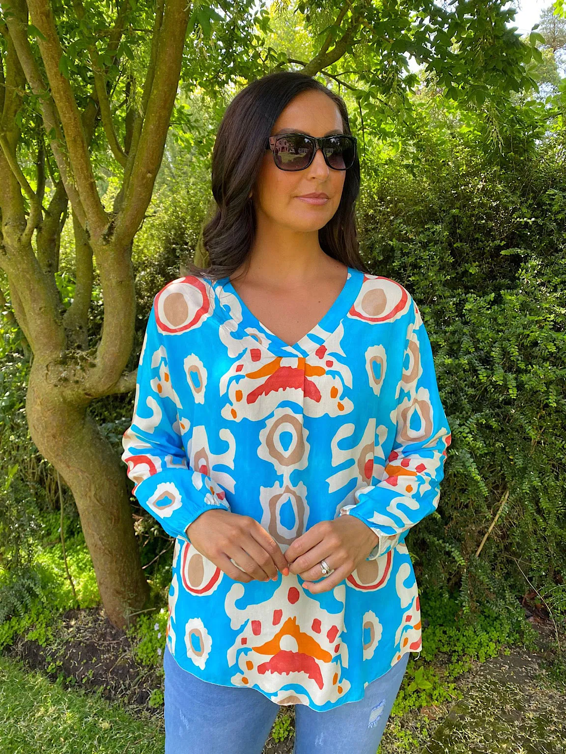 Vibrant Multi Pattern Top Vanessa