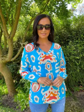 Vibrant Multi Pattern Top Vanessa