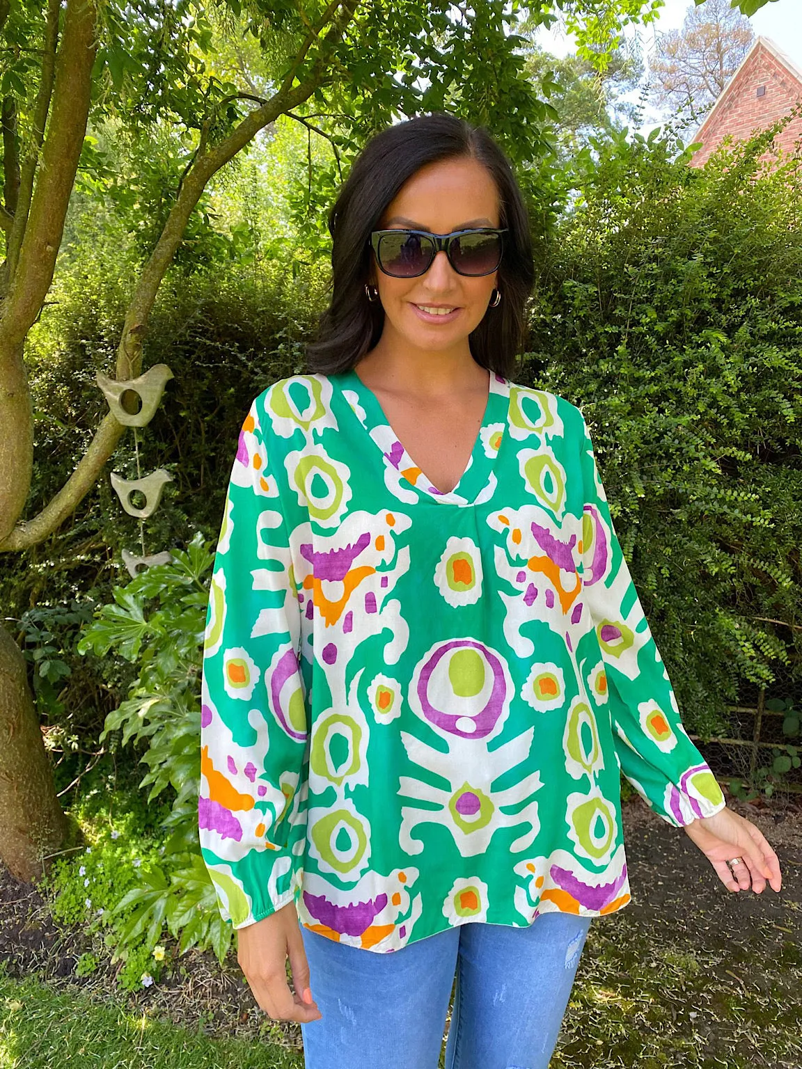 Vibrant Multi Pattern Top Vanessa