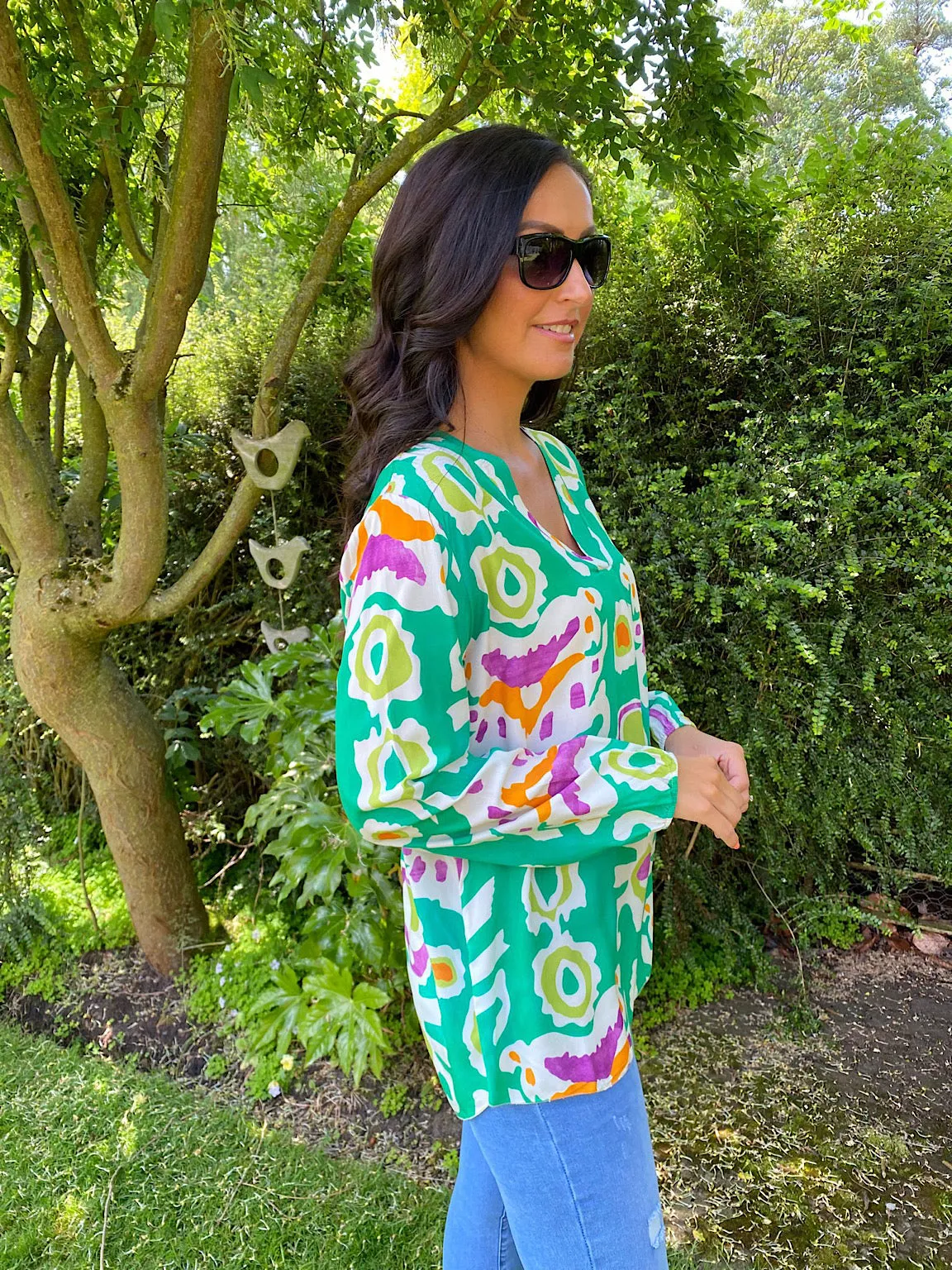 Vibrant Multi Pattern Top Vanessa