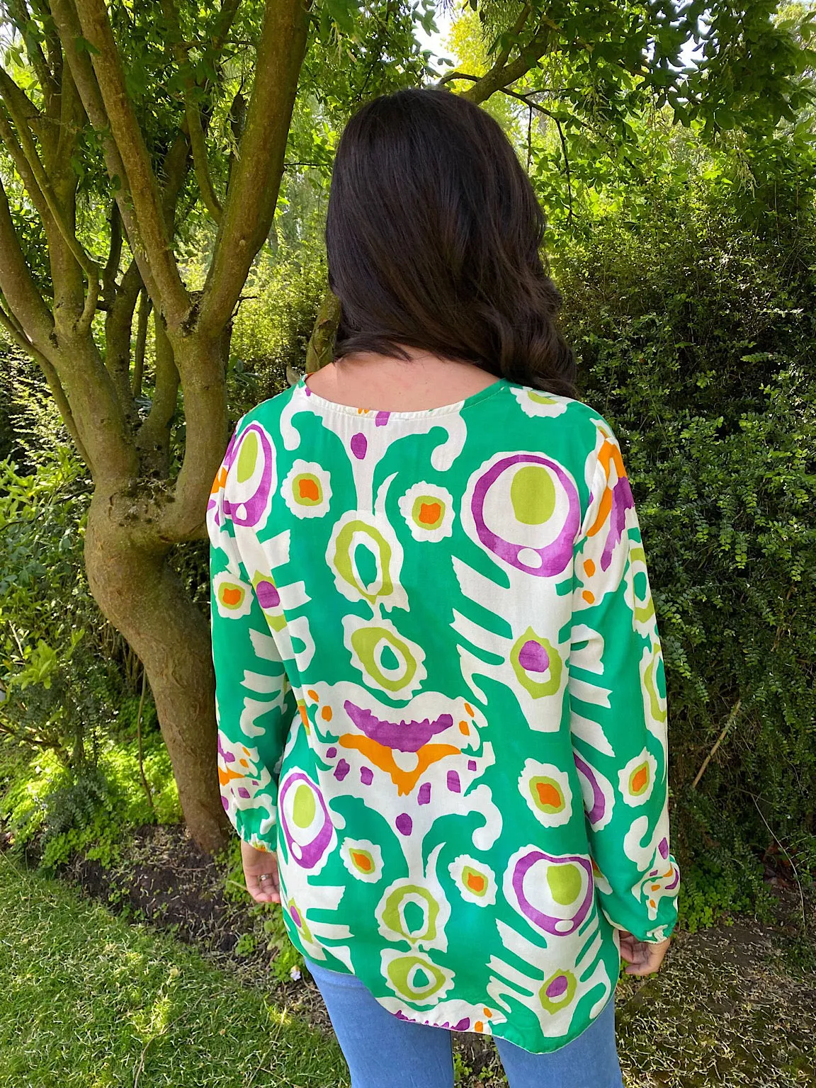 Vibrant Multi Pattern Top Vanessa