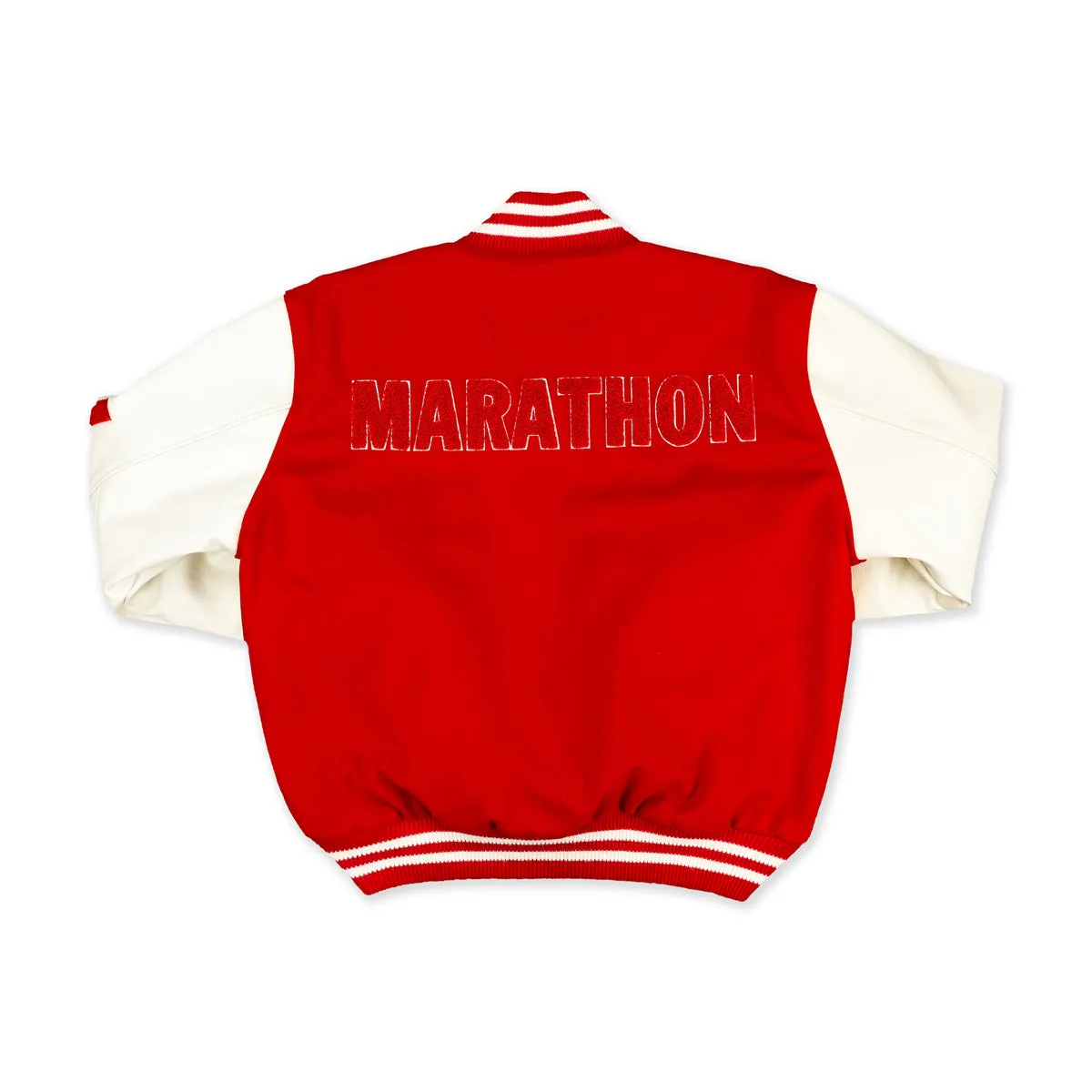 Victory Marathon Letterman Jacket - Red