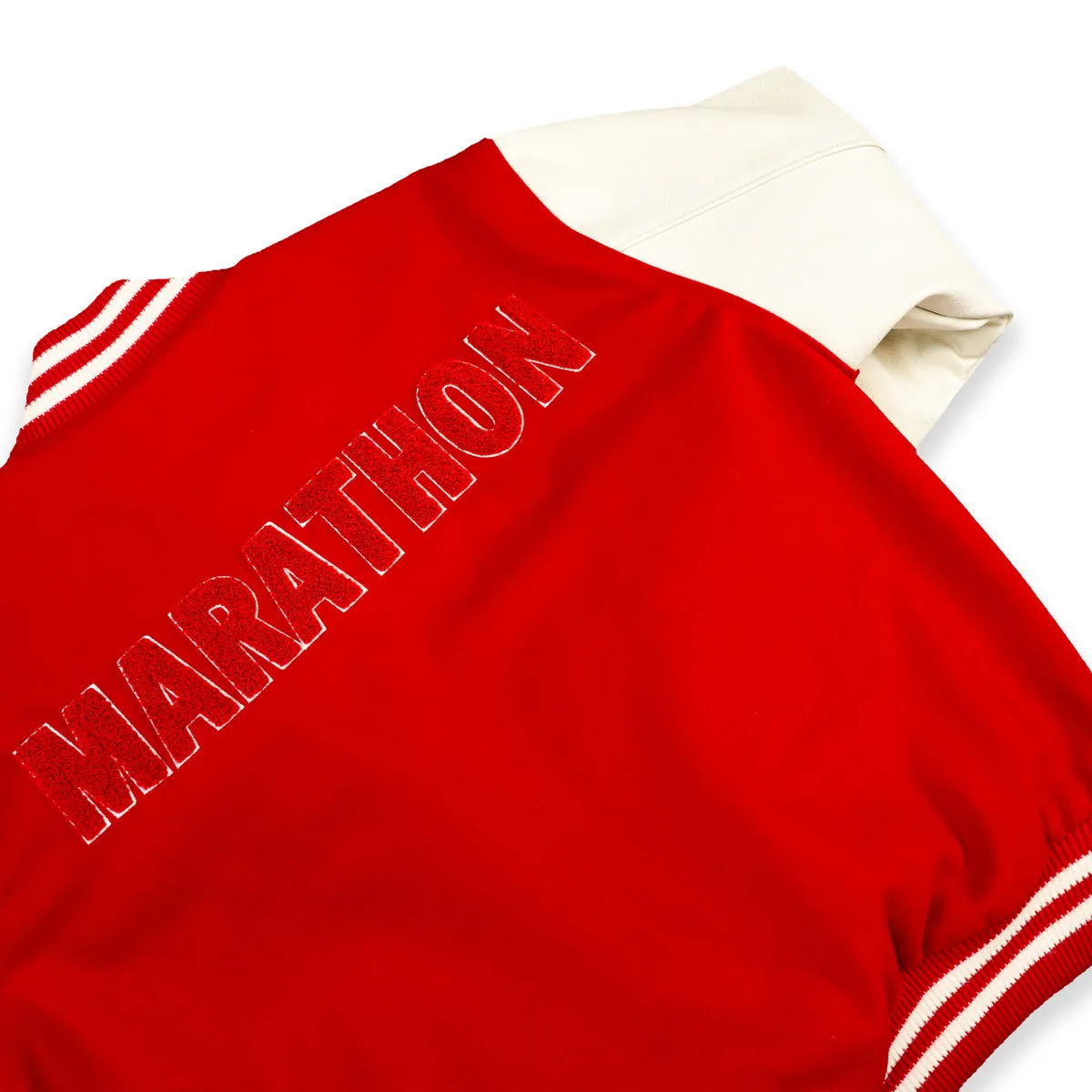 Victory Marathon Letterman Jacket - Red