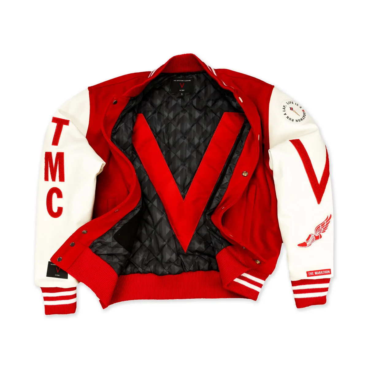 Victory Marathon Letterman Jacket - Red