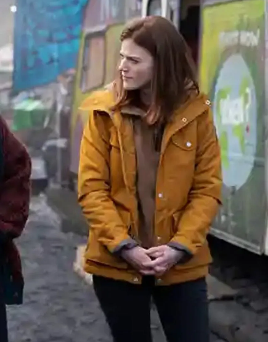 Vigil 2021 Rose Leslie Yellow Hooded Jacket | Ujackets.com - 25% OFF