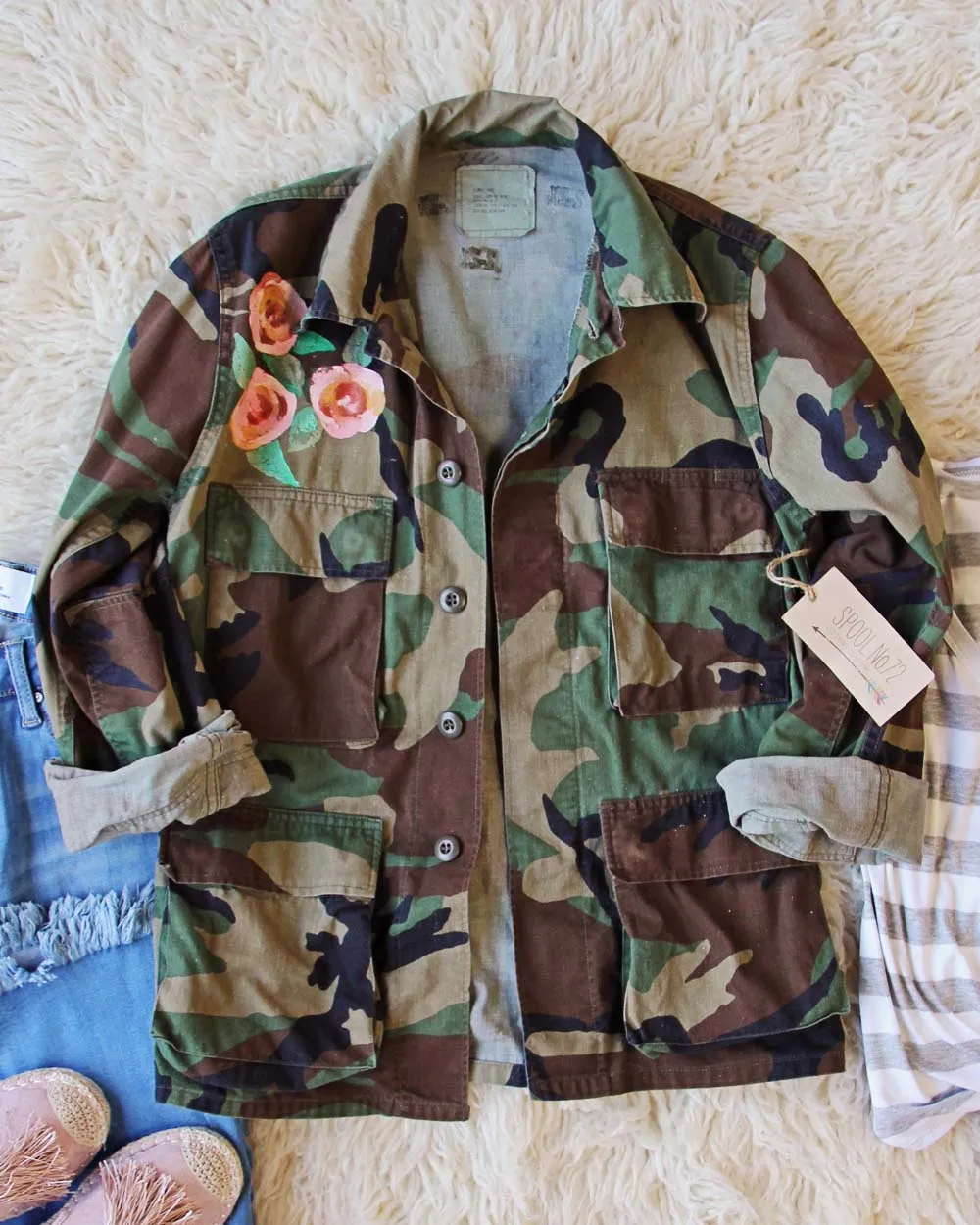 Vintage Camo & Floral Jacket