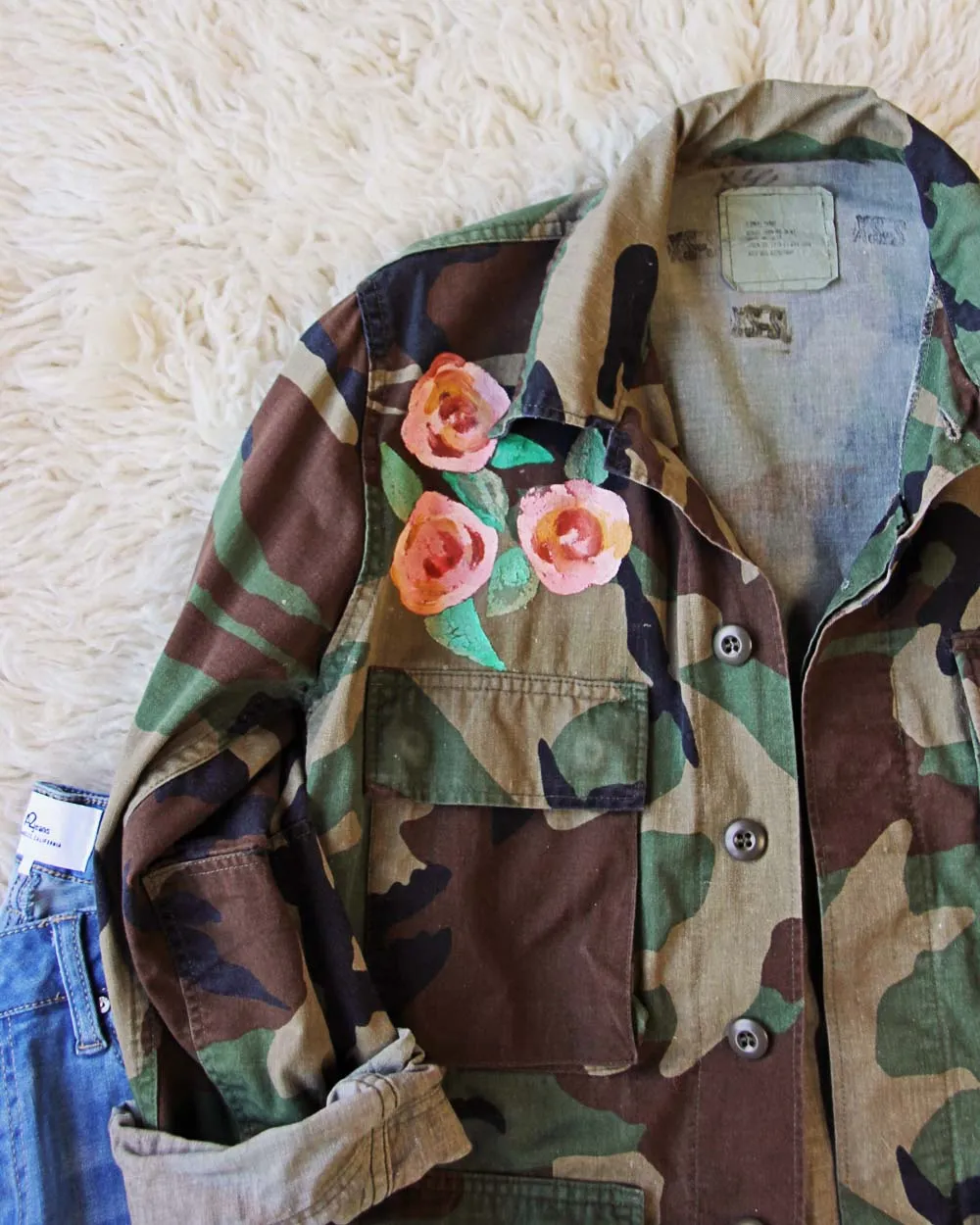 Vintage Camo & Floral Jacket