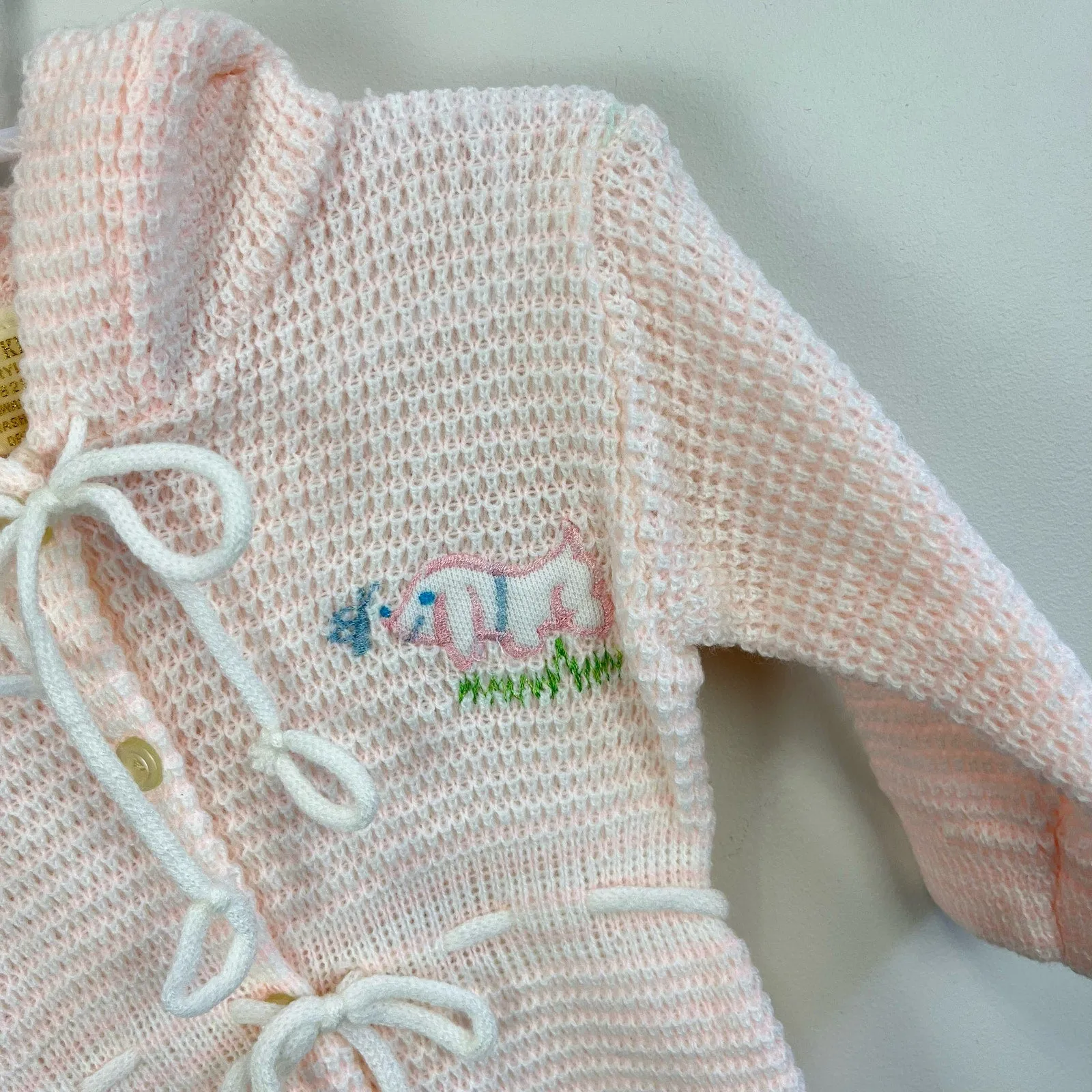 Vintage Novelty Knit Light Pink Coverall