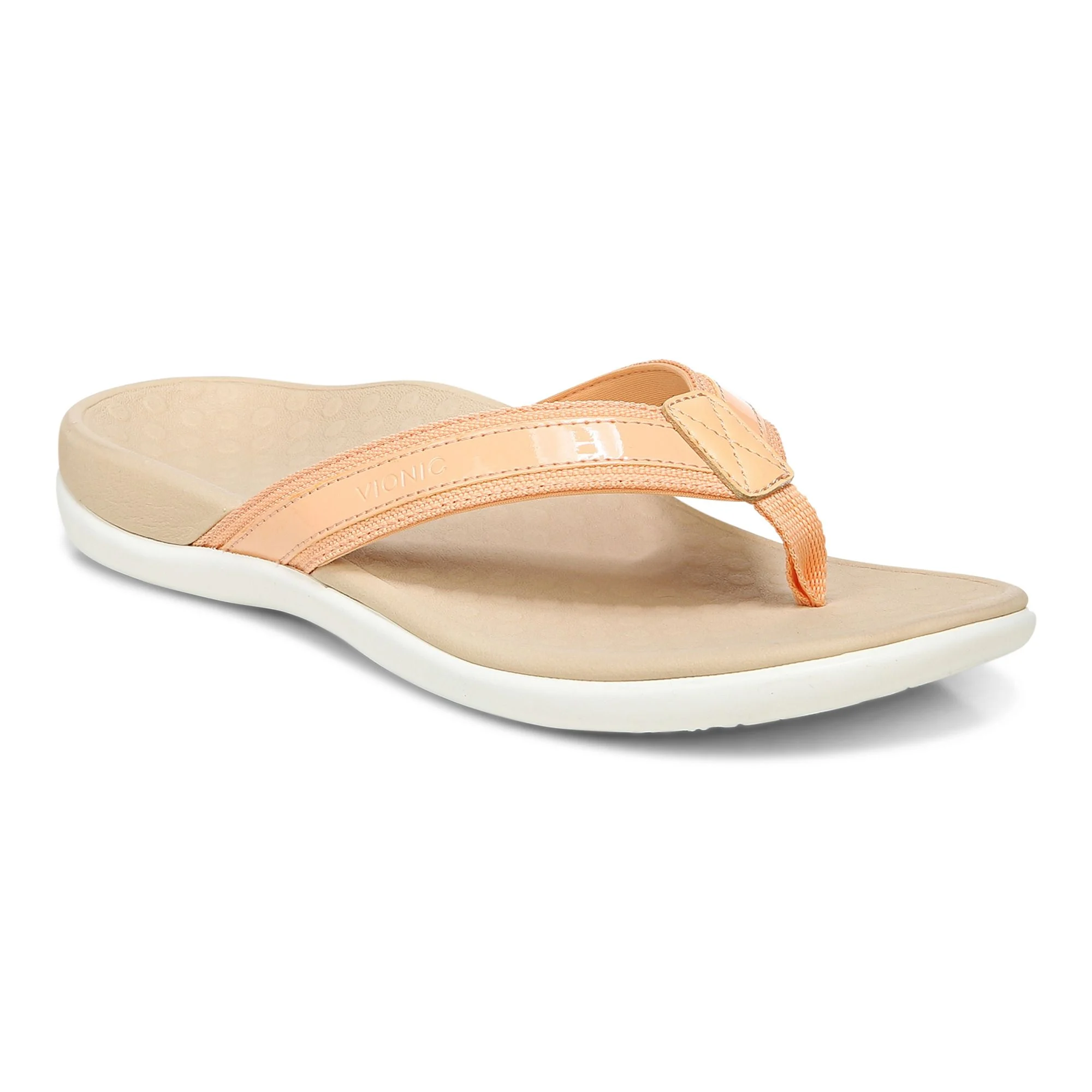 Vionic Womens Tide II Flip Flop Sandal- Apricot