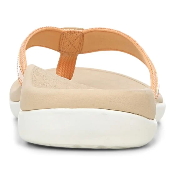 Vionic Womens Tide II Flip Flop Sandal- Apricot