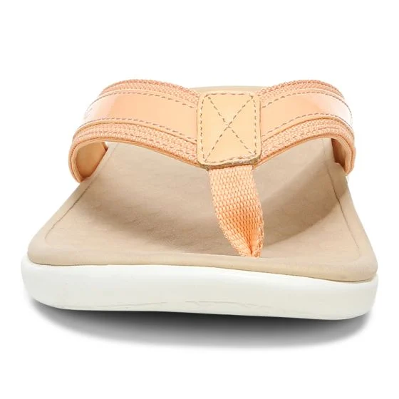 Vionic Womens Tide II Flip Flop Sandal- Apricot