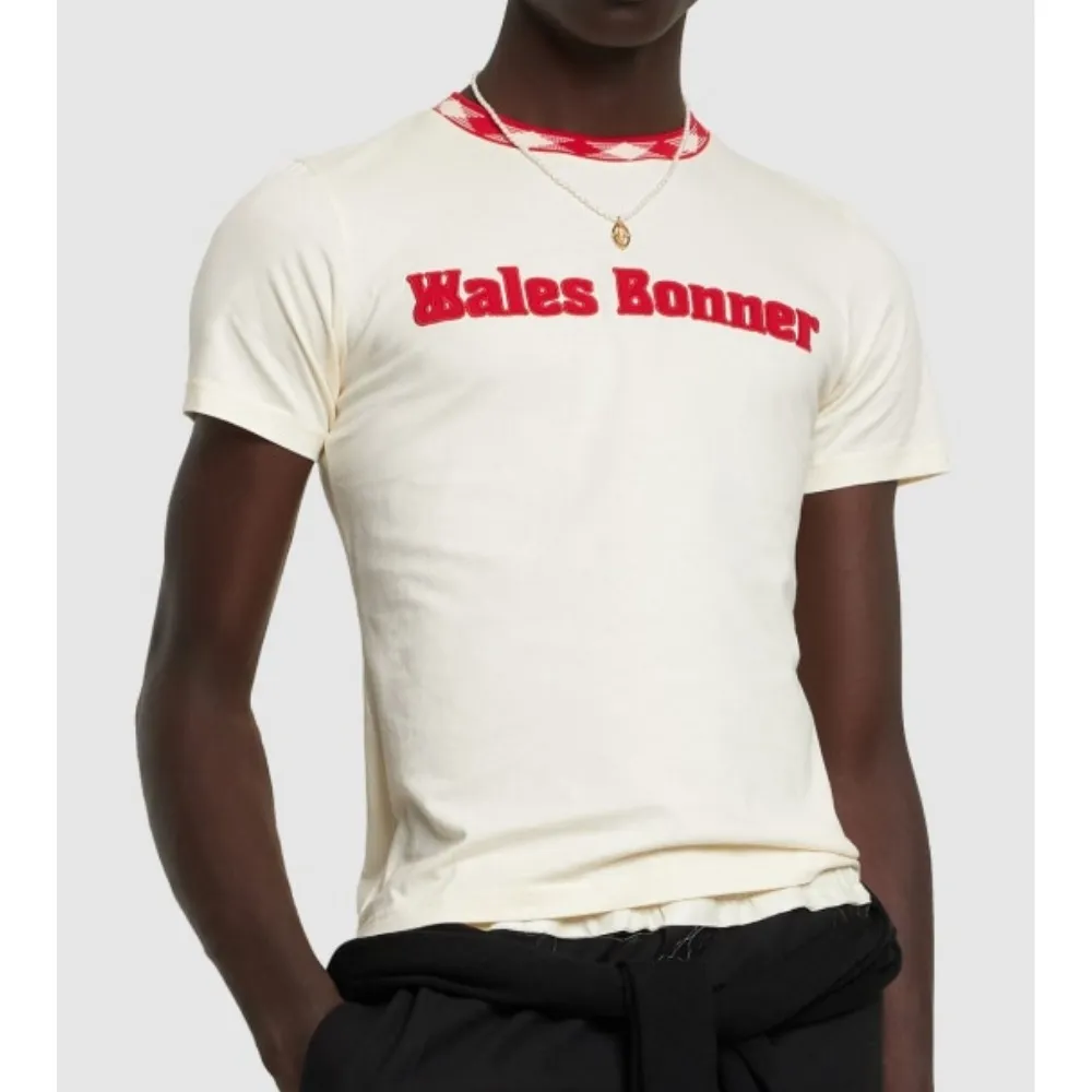 WALES BONNER  |Street Style Plain Logo T-Shirts