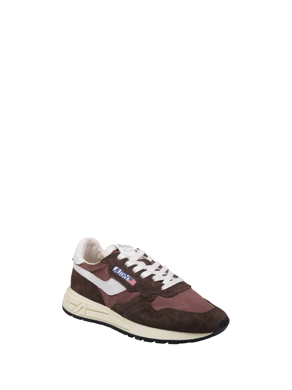 WOMAN AUTRY BROWN LEATHER REELWIND LOW SNEAKER