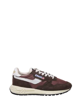 WOMAN AUTRY BROWN LEATHER REELWIND LOW SNEAKER