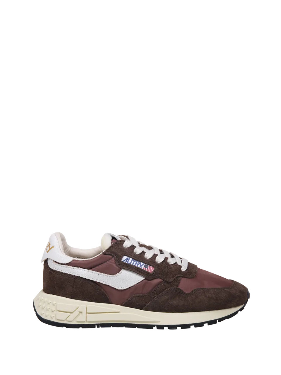 WOMAN AUTRY BROWN LEATHER REELWIND LOW SNEAKER