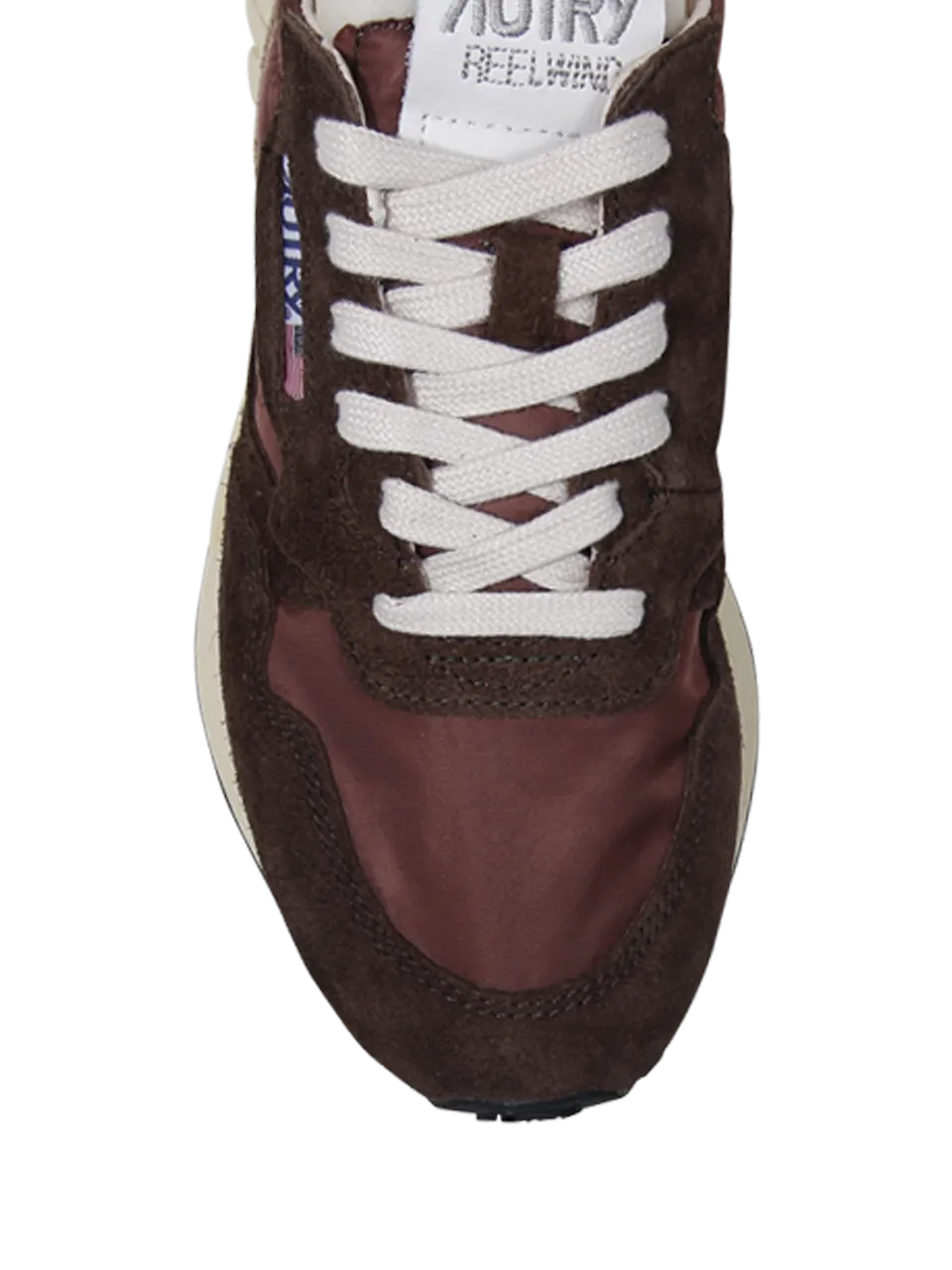 WOMAN AUTRY BROWN LEATHER REELWIND LOW SNEAKER