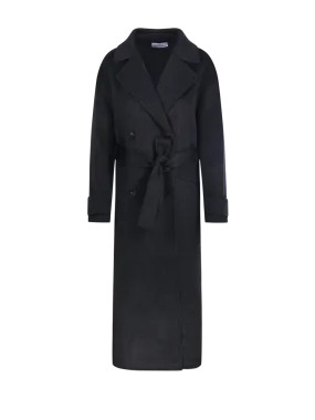 WOMAN DYNAMIS DARK GREY WOOL SAVILE OVERSIZED COAT