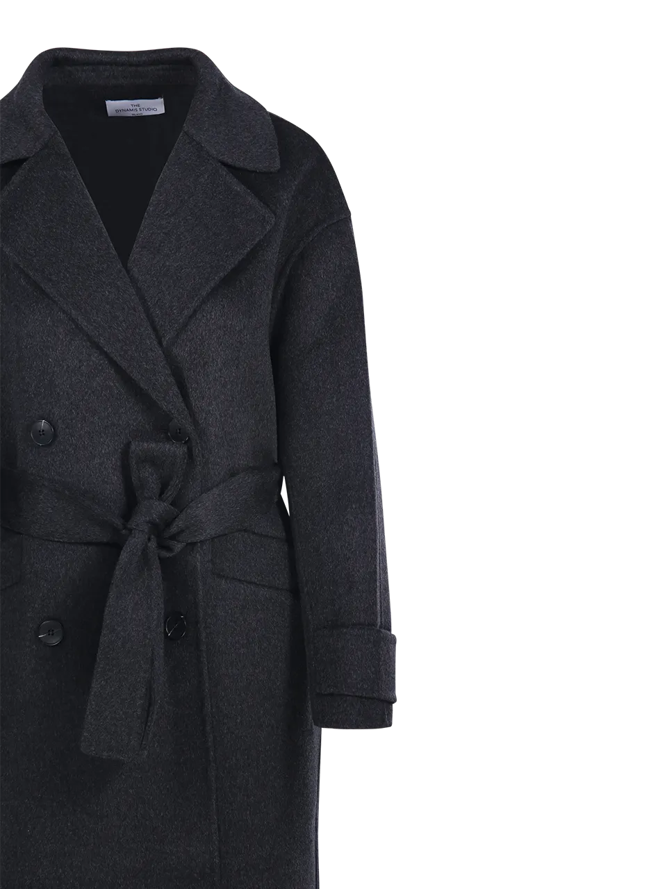 WOMAN DYNAMIS DARK GREY WOOL SAVILE OVERSIZED COAT