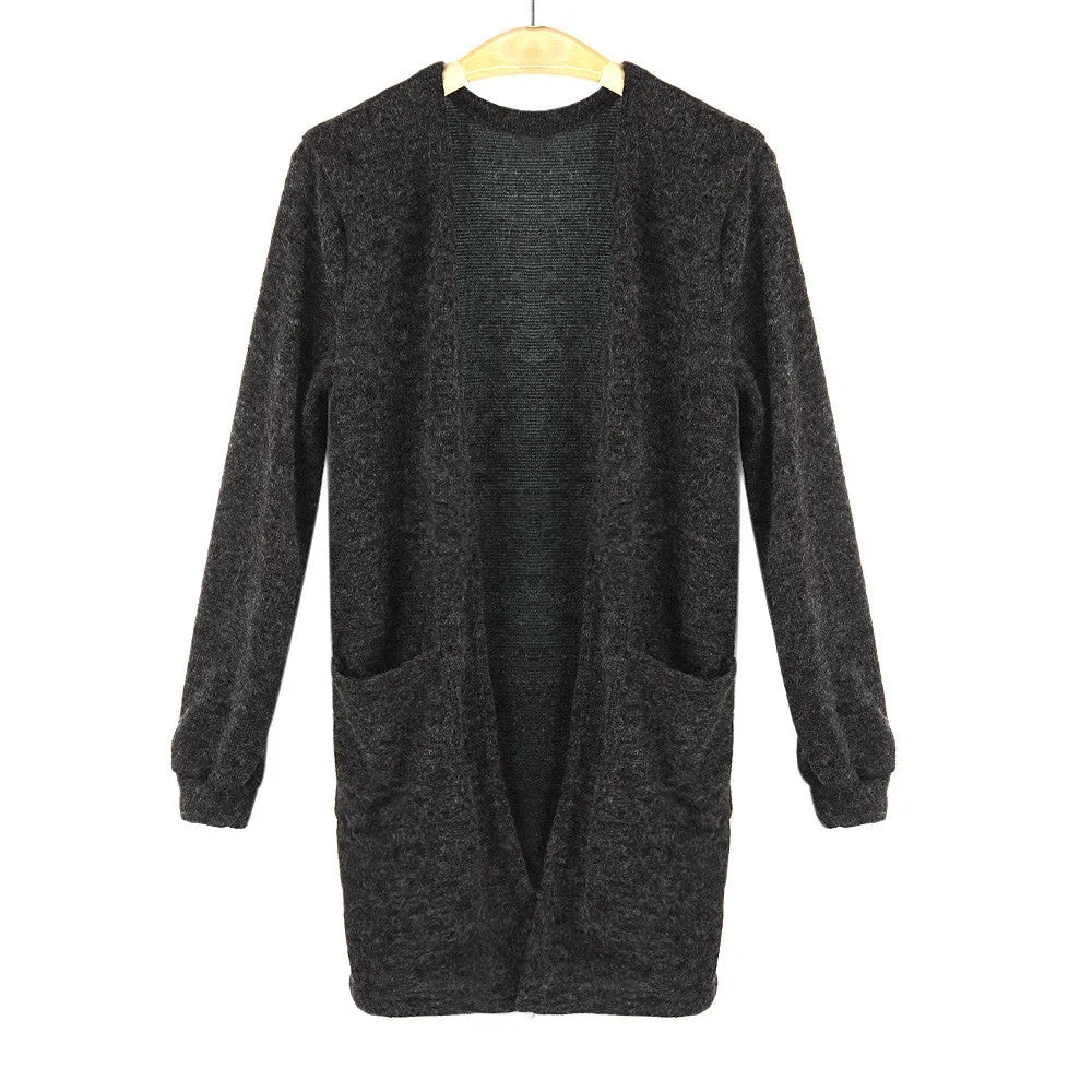 Women Sweater Long Sleeve Knitted Cardigan Loose Sweater Outwear Jacket Women Coat Sweater