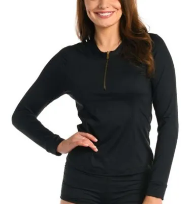 Women's La Blanca Half Zip Swim Rashguard