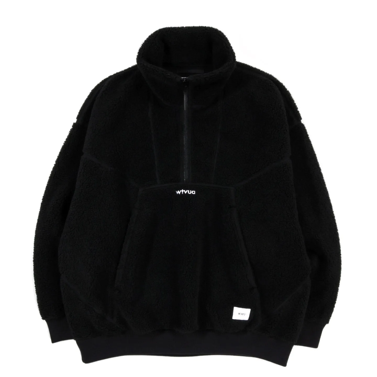 WTAPS MECH PULLOVER FLEECE JACKET BLACK