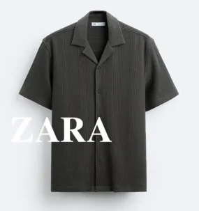 ZARA  |Plain Short Sleeves Shirts